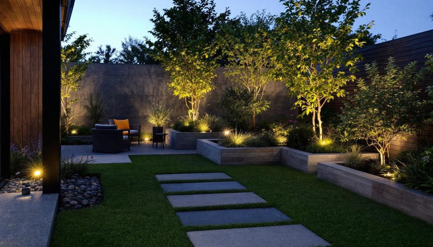 Intégration de l'éclairage intelligent dans le design de jardin moderniser sans effort